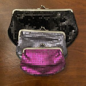 DKNY set of 3 purse, clutch, coin pouch